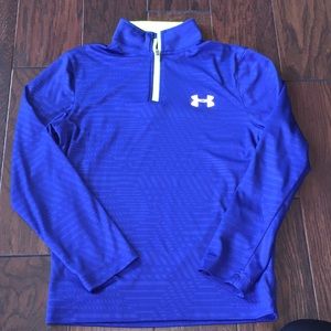 Blue long sleeve boys small Under Armour shirt